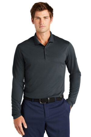ANTHRACITE NKDC2104 nike dri-fit micro pique 20 long sleeve polo