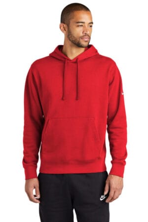 UNIVERSITY RED NKDR1499 nike club fleece sleeve swoosh pullover hoodie