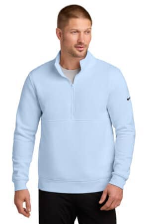 HYDROGEN BLUE HYDROGEN BLUE NKDX6718 nike club fleece sleeve swoosh 1/2-zip