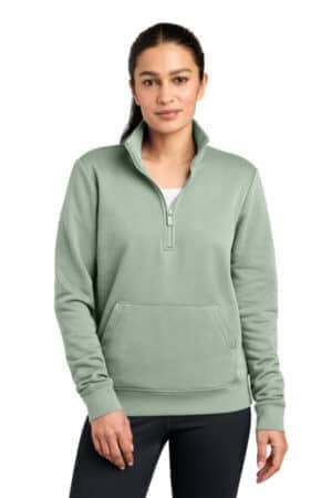 JADE HORIZON NKDX6720 nike women's club fleece sleeve swoosh 1/2-zip