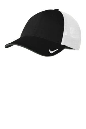 BLACK/ WHITE NKFB6448 nike stretch-to-fit mesh back cap