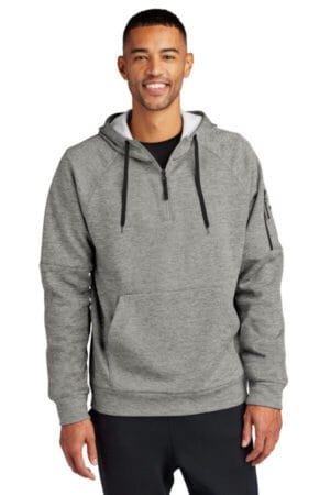 DARK GREY HEATHER NKFD9742 nike therma-fit pocket 1/4-zip fleece hoodie