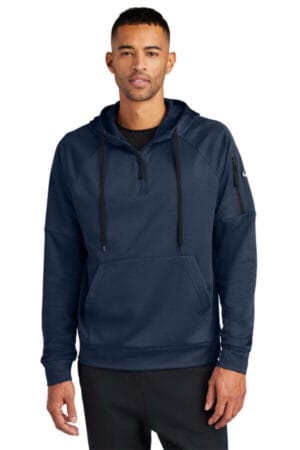 NAVY NKFD9742 nike therma-fit pocket 1/4-zip fleece hoodie