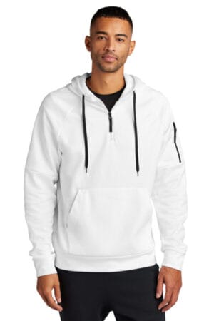 WHITE NKFD9742 nike therma-fit pocket 1/4-zip fleece hoodie