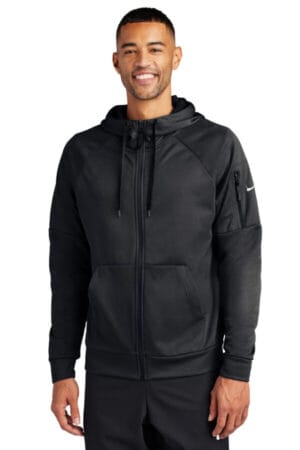 BLACK NKFD9859 nike therma-fit pocket full-zip fleece hoodie