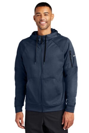 NAVY NKFD9859 nike therma-fit pocket full-zip fleece hoodie