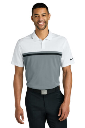 WHITE/ COOL GREY/ BLACK NKFQ3968 nike dri-fit victory colorblock polo