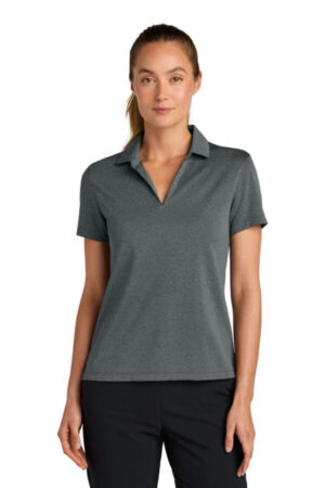 ANTHRACITE HEATHER NKFQ4793 nike women's dri-fit smooth heather polo