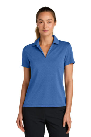 GAME ROYAL HEATHER NKFQ4793 nike women's dri-fit smooth heather polo