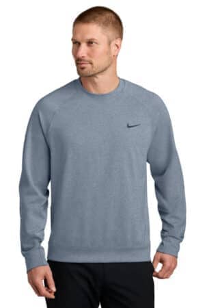 NAVY HEATHER NAVY HEATHER NKIO8127 nike dri-fit primary crew