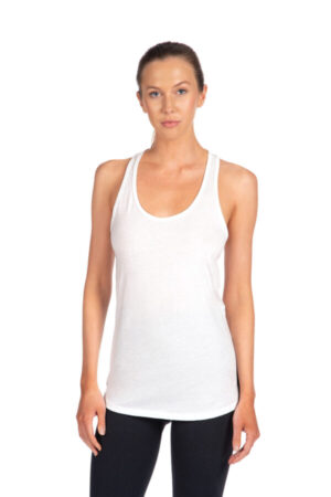 WHITE NL1533 next level apparel women's ideal racerback tank