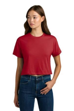 RED NL1580 next level apparel women's ideal crop top