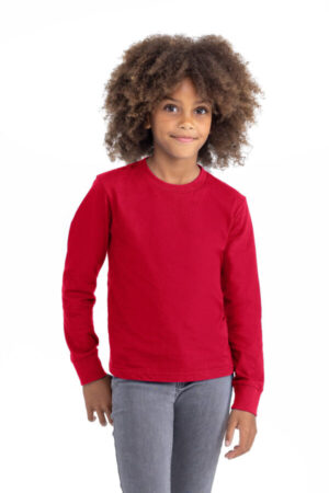 RED NL3311 next level apparel youth cotton long sleeve tee