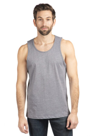 HEATHER GRAY NL3633 next level apparel cotton muscle tank