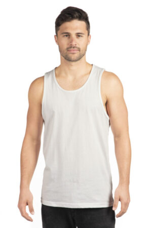 WHITE NL3633 next level apparel cotton muscle tank