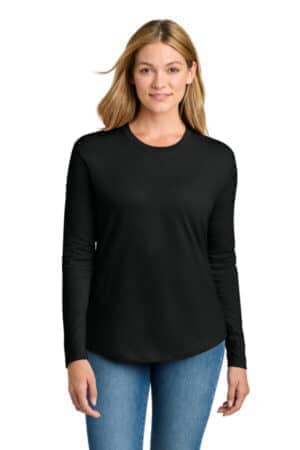 BLACK NL3911 next level apparel women's cotton relaxed long sleeve tee