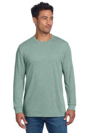 HEATHER SEAFOAM HEATHER SEAFOAM NL6211 next level apparel adult cvc long sleeve tee