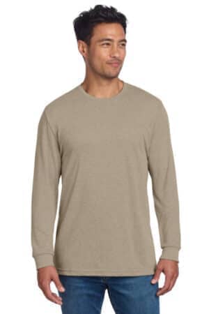 HEATHER TAN HEATHER TAN NL6211 next level apparel adult cvc long sleeve tee