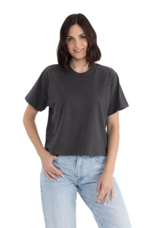 GRAPHITE BLACK NL7610 next level apparel women's heavyweight boxy tee