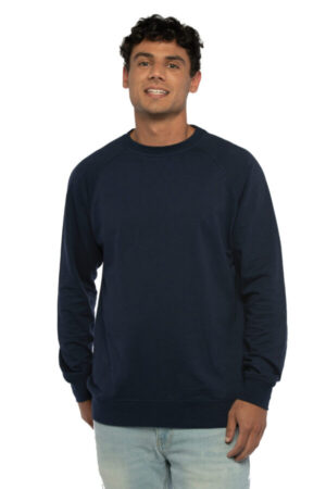 MIDNIGHT NAVY NL9000 next level apparel laguna raglan sweatshirt