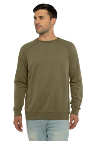 MILITARY GREEN NL9000 next level apparel laguna raglan sweatshirt