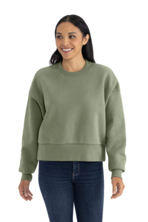 LIGHT OLIVE NL9087 next level apparel women's heavyweight sweatshirt