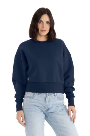 MIDNIGHT NAVY NL9087 next level apparel women's heavyweight sweatshirt