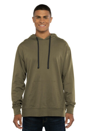 MILITARY GREEN/ BLACK NL9301 next level apparel laguna hoodie