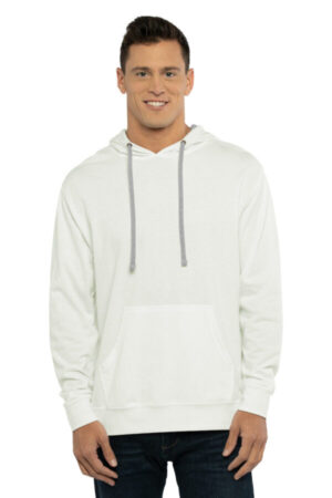 WHITE/ HEATHER GRAY NL9301 next level apparel laguna hoodie