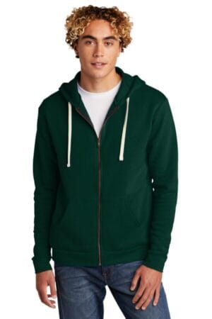 FOREST GREEN NL9602 next level apparel unisex santa cruz zip hoodie