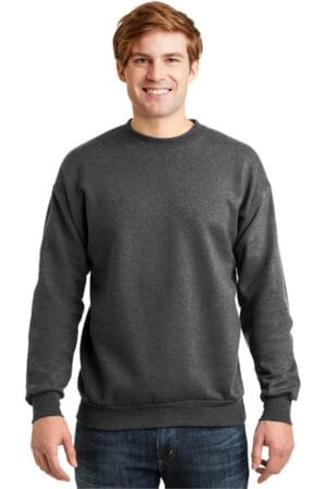 CHARCOAL HEATHER P160 hanes-ecosmart crewneck sweatshirt