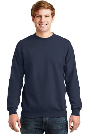 NAVY P160 hanes-ecosmart crewneck sweatshirt