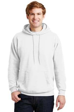 WHITE P170 hanes ecosmart-pullover hooded sweatshirt