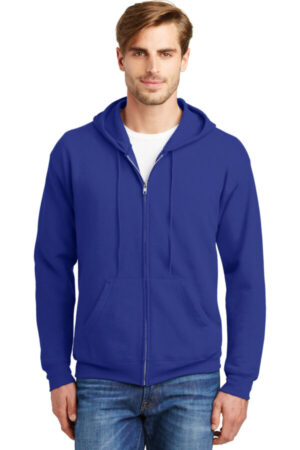 DEEP ROYAL P180 hanes-ecosmart full-zip hooded sweatshirt