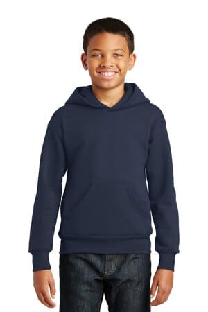 NAVY P470 hanes-youth ecosmart pullover hooded sweatshirt