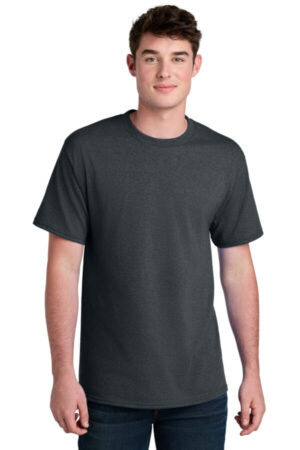 DARK HEATHER GREY PC01 port & company core blend recycled tee