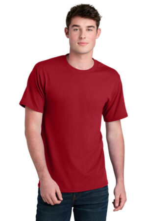 RED PC01 port & company core blend recycled tee