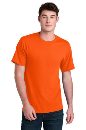 S. ORANGE PC01 port & company core blend recycled tee