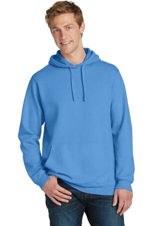 BLUE MOON PC098H port & company beach wash garment-dyed pullover hooded sweatshirt
