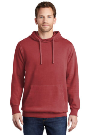 RED ROCK PC098H port & company beach wash garment-dyed pullover hooded sweatshirt