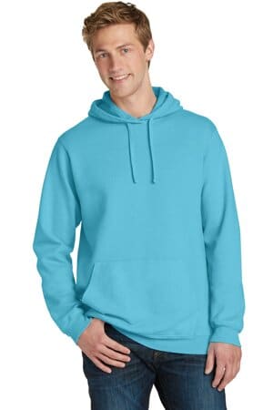 PC098H port & company beach wash garment-dyed pullover hooded sweatshirt
