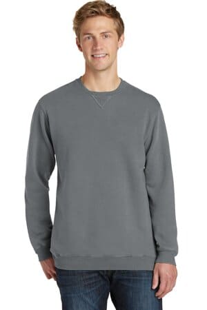 PEWTER PC098 port & company beach wash garment-dyed sweatshirt