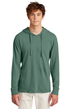 NORDIC GREEN PC099H port & company beach wash garment-dyed pullover hooded tee