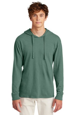 NORDIC GREEN PC099H port & co beach wash garment-dyed pullover hooded tee