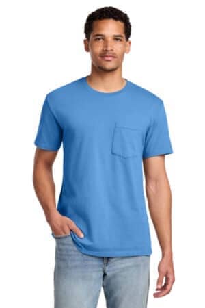 BLUE MOON PC099P port & co beach wash garment-dyed pocket tee