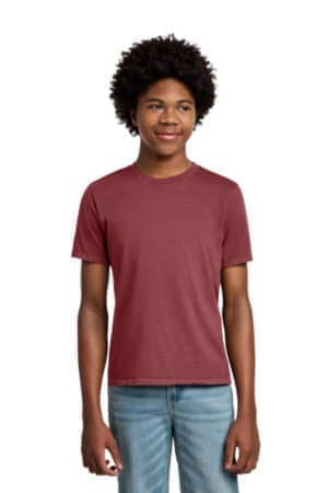 MERLOT PC099Y port & co youth beach wash garment-dyed tee