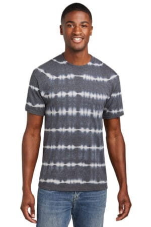 PC142 port & company allover stripe tie-dye tee