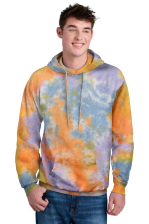 SHERBET COLORBURST PC144 port & company crystal tie-dye pullover hoodie