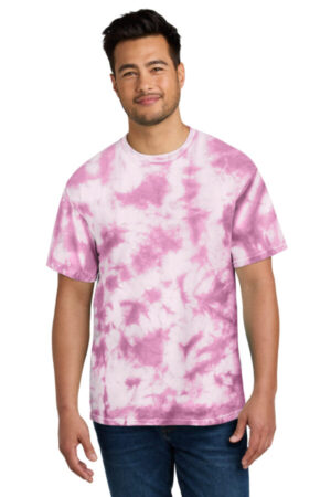 BRIGHT PINK PC145 port & company crystal tie-dye tee