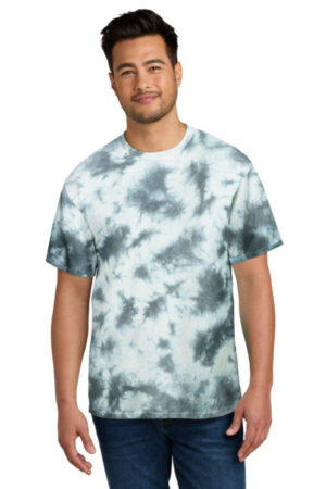 GREY PC145 port & company crystal tie-dye tee